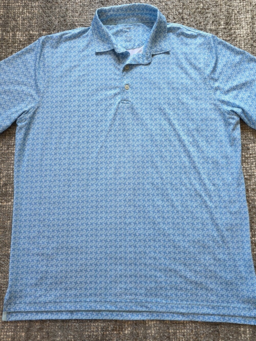 Johnnie-O Polo Shirt Mens Size XL Wheaton Floral Print Performance Golf Stretch